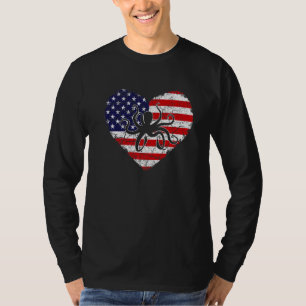 Camiseta El pulpo del corazón vintage Retro animal Estados