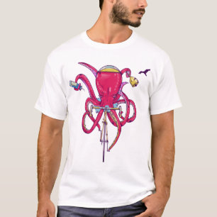 Camiseta El pulpo en bicicleta