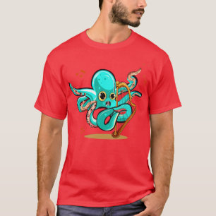 Camiseta El pulpo jugando al arpa