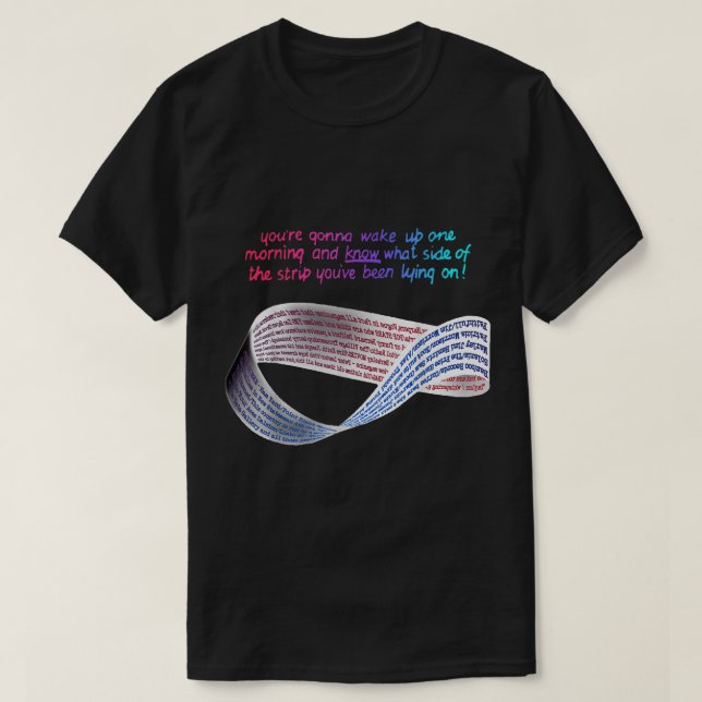 Camiseta El Punk matemático Mobius tira qué lado de la cama (Diseño del anverso)