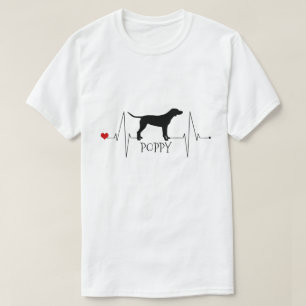 Camiseta El puntero personalizado ama mi corazón de perro
