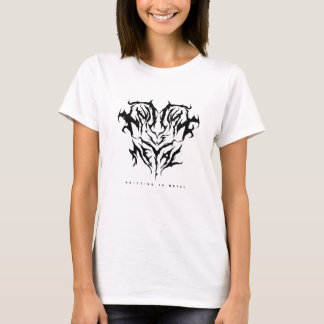 Camiseta El punto de mira es el tee de las mujeres Metaliza