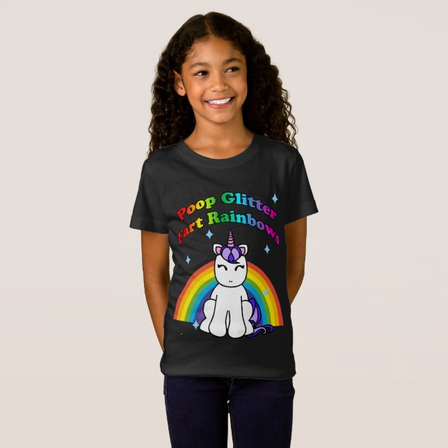 Camiseta El purpurina del impulso Fart los arco iris (Anverso completo)