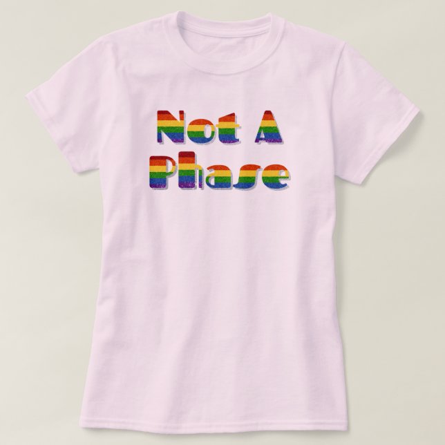 Camiseta El Purpurina del Orgullo LGBT no es una fase (Diseño del anverso)
