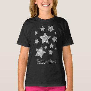 Camiseta El purpurina plateado enciende las estrellas Perso