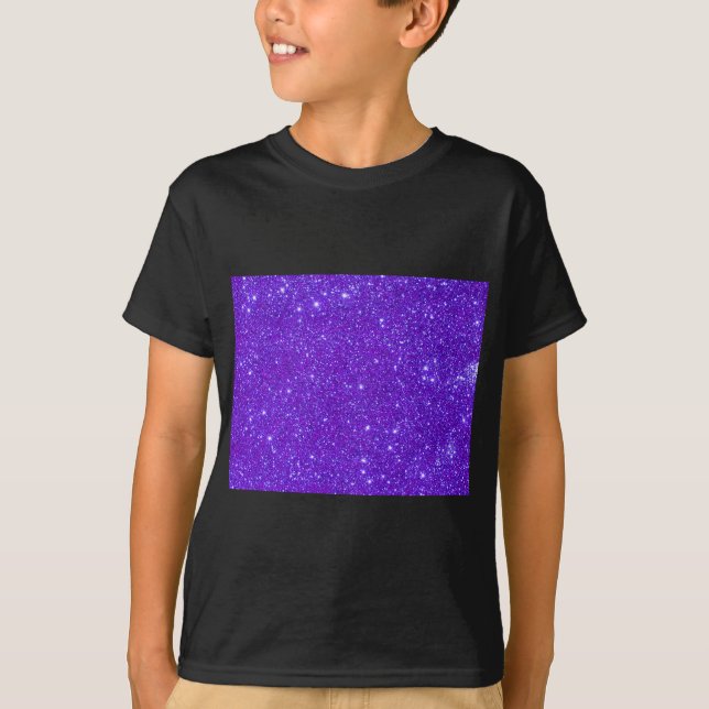 Camiseta El purpurina púrpura de la chispa crea sus los (Anverso)