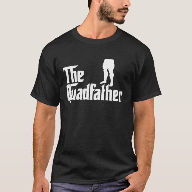Camiseta El Quadfather Leg Day Motivación del gimnasio Tapa (Anverso)