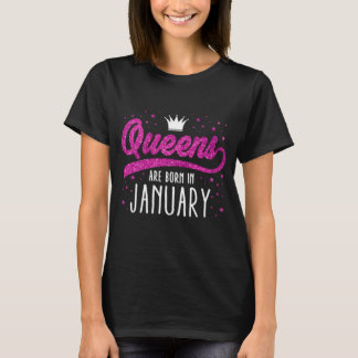 Camiseta El Queens es en enero regalo de cumpleaños nacido