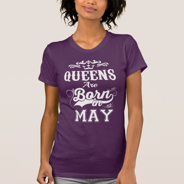 Camiseta El Queens es en mayo mujer nacida del cumpleaños (Anverso)