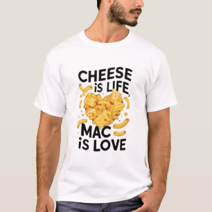 Camiseta El queso es la vida, Mac es amor