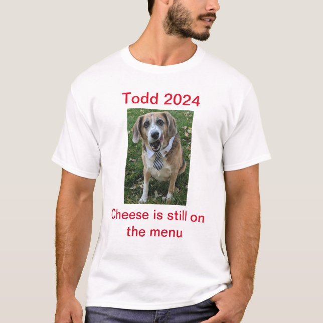 Camiseta El queso sigue en el menú Todd 2024 (Anverso)