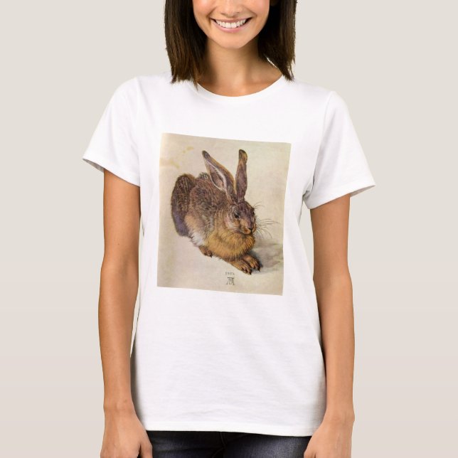 Camiseta EL RABBIT (liebre joven) de Albrecht Durer (Anverso)