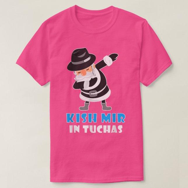 Camiseta El rabino judío Kish Mir en Tuchas Hanukkah J (Diseño del anverso)