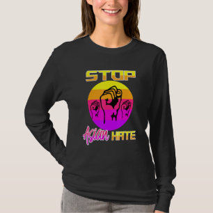 Camiseta El racismo antiasiático-americano Tee Retro Stop