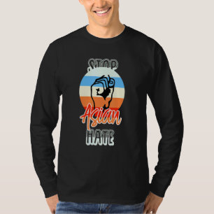 Camiseta El racismo antiasiático-americano Tee Retro Stop