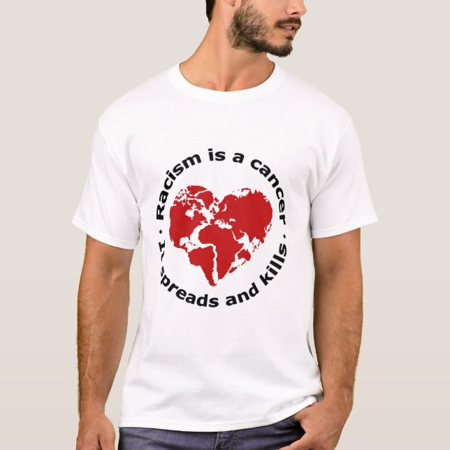 Camiseta El racismo es cáncer (Anverso)