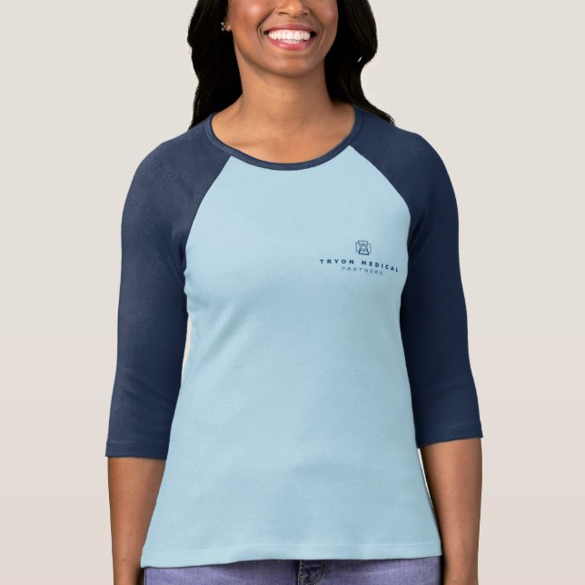 Camiseta El raglán de las mujeres de TMP (Anverso)