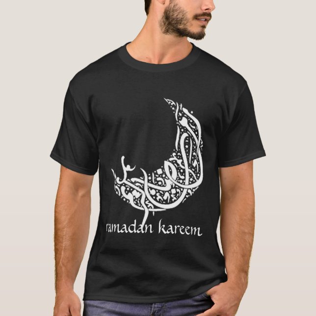 Camiseta El Ramadán Kareem (colores oscuros) (Anverso)