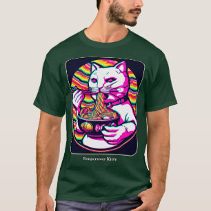 Camiseta El ramen de los gatos de la aspiración de la sopa 
