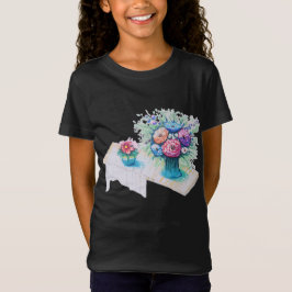 Camiseta El ramo de flores es colorido y vibrante.