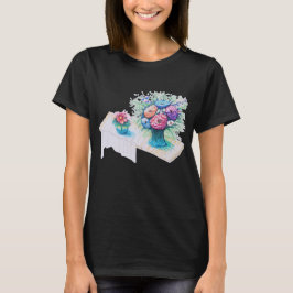Camiseta El ramo de flores es colorido y vibrante.