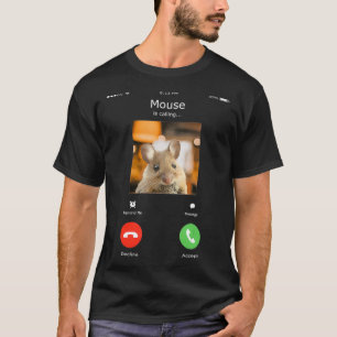 Camiseta El ratón llama al Mascota divertido del ratón Entu