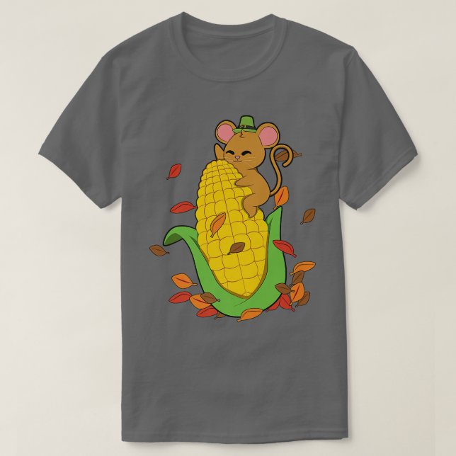 Camiseta El Ratón Se Cae En El Maíz Otoño (Diseño del anverso)