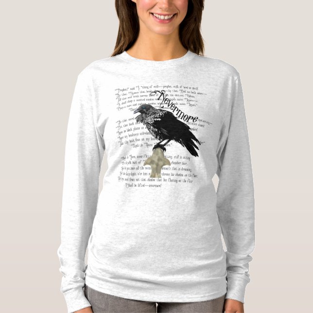 Camiseta El ravén de Edgar Allan Poe (Anverso)