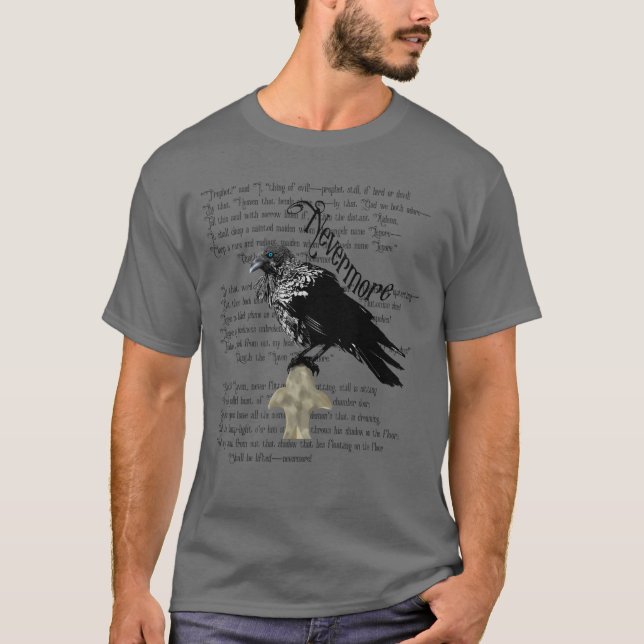 Camiseta El ravén de Edgar Allan Poe (Anverso)