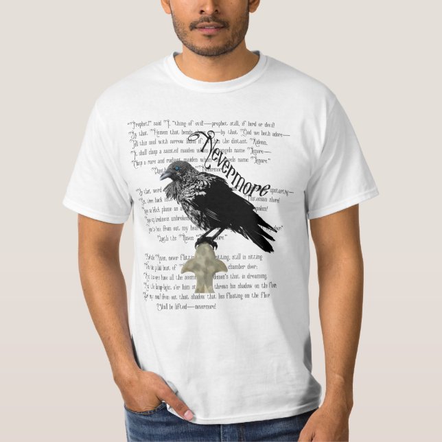 Camiseta El ravén de Edgar Allan Poe (Anverso)