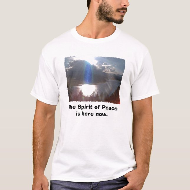 Camiseta El rayo azul con el ribete, el alcohol de la paz (Anverso)