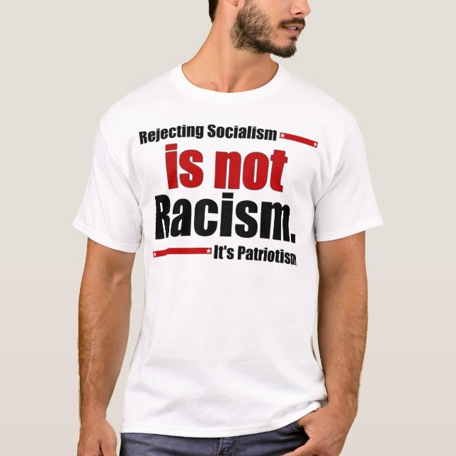 Camiseta El rechazo de socialismo no es racismo… (Anverso)