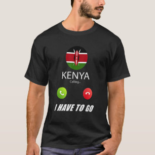 Camiseta El recuerdo de la bandera de Kenia que llama Kenia