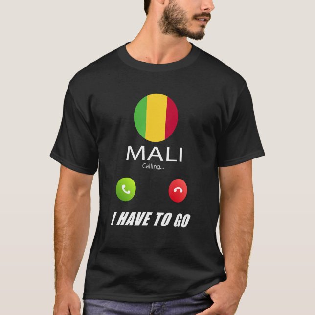 Camiseta El recuerdo de la bandera de Mali que Mali llama (Anverso)