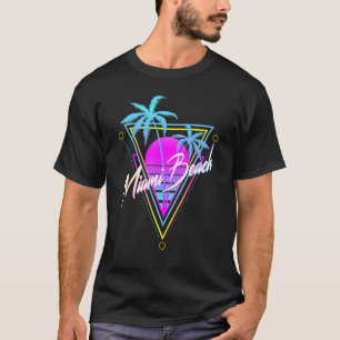 Camiseta El recuerdo de playa del Retro Miami Beach Vintage