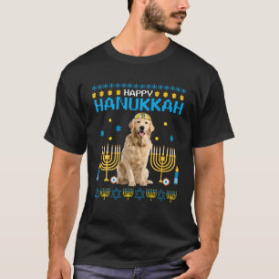 Camiseta El recuperador de oro Chanukah judío Ugly Hanukka