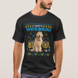 Camiseta El recuperador de oro Chanukah judío Ugly Hanukkah<br><div class="desc">El recuperador de oro Chanukah judío Ugly Hanukkah Sweater</div>