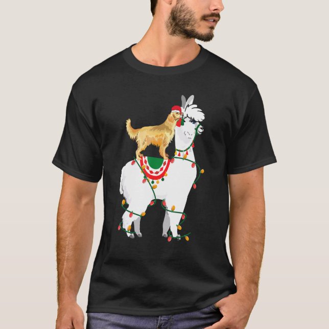 Camiseta El recuperador de oro montando llama ilumina a San (Anverso)