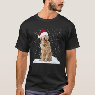 Camiseta El recuperador de oro Santa Christmas Tree Lights