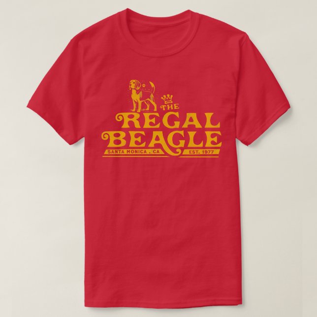 Camiseta El Regal Beagle Santa Monica CA (Diseño del anverso)