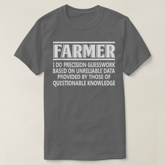 Camiseta El regalo de agricultura divertida para definición (Diseño del anverso)