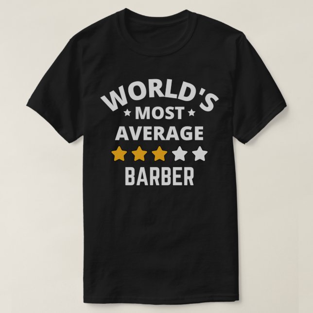 Camiseta El regalo de barbero más medio de los mundos (Diseño del anverso)
