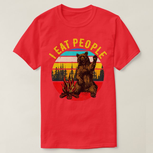 Camiseta El regalo de Camping Bear Senking Funny Camper (Diseño del anverso)