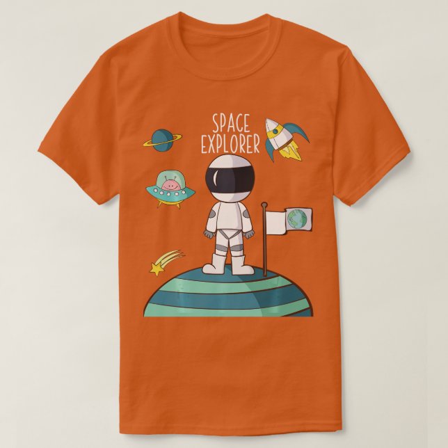 Camiseta El regalo de exploración del Explorador de espacio (Diseño del anverso)