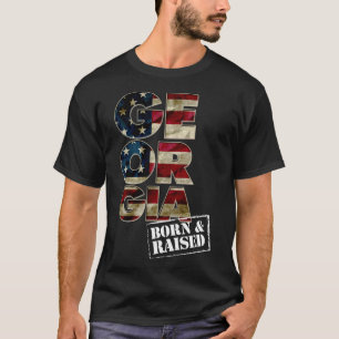 Camiseta El Regalo De Georgia Nació Y Elevó Un Diseño Sólid