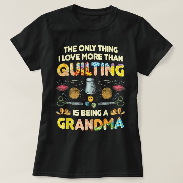Camiseta El regalo de la abuela de la costura de coser para (Diseño del anverso)