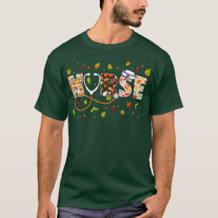 Camiseta El regalo de la enfermera de calabaza cae de otoño