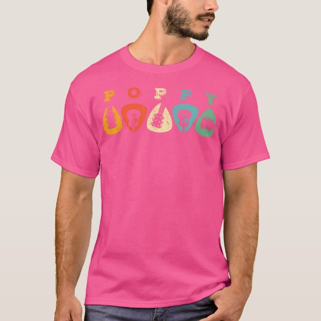 Camiseta El regalo de la Púa de guitarra de amapola el abue (Anverso)