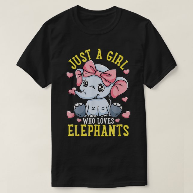 Camiseta El regalo de los amantes del elefante es sólo un C (Diseño del anverso)