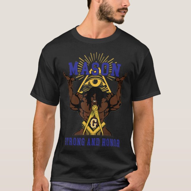 Camiseta El regalo de los Navidades Masonic Mason Strong y  (Anverso)